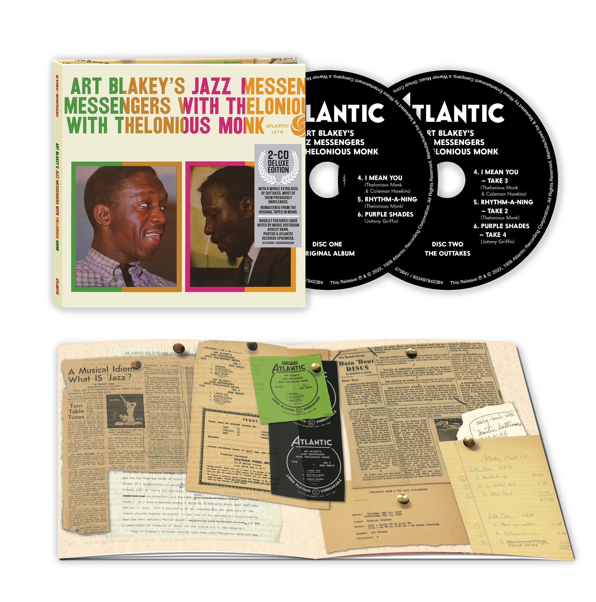 Art Blakey's Jazz Messengers With Thelonious Monk (2CD/Deluxe Edition)/ART  BLAKEY/アート・ブレイキー/未発表だったアウトテイク音源を収録したデラックス・エディション｜JAZZ ｜ディスクユニオン・オンラインショップ｜diskunion.net